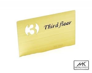 Brushed Gold Business Cards