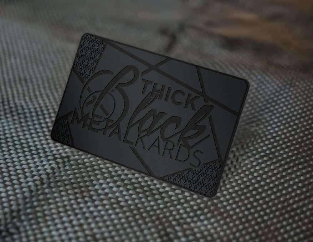 Ultra Thick Black Metal Business Cards - MetalKards.com