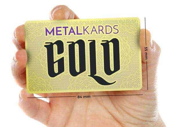 gold metal cards