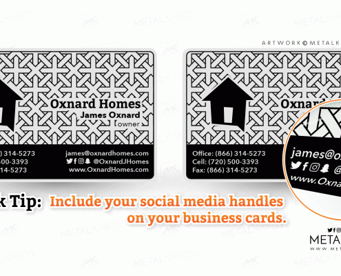 Include Social on Media Business Cards