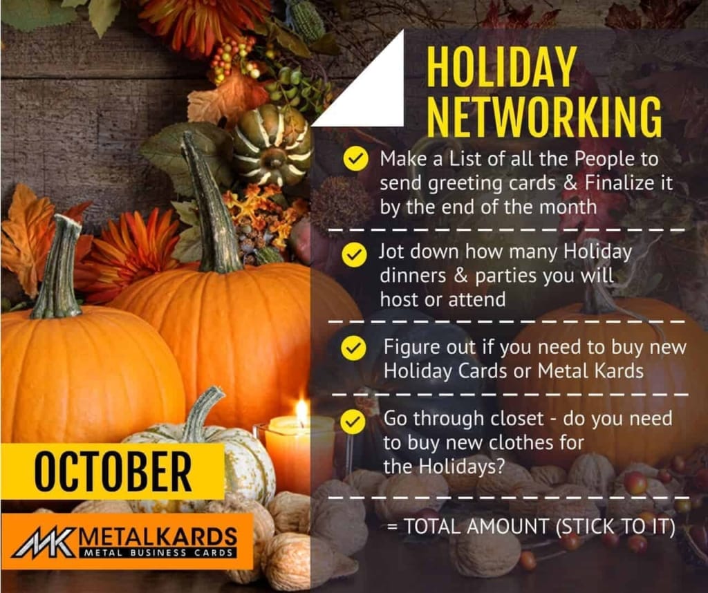 Holiday Networking - How To Make The Most Of It #MetalGreetingCards
