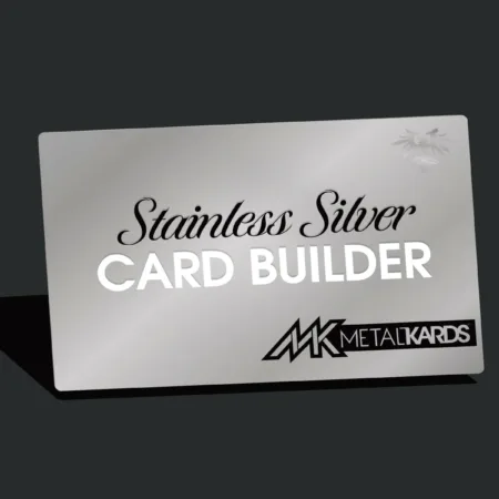 Stainless Steel Business Cards product silvermetalcards builder 02lg Silver Metal Cards Builder
