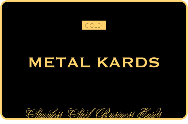 Gold Metal Card With Full Black Silkscreen