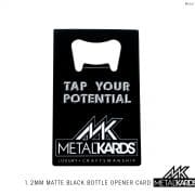Black Metal Bottle Opener Card