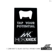 Black Metal Bottle Opener Card