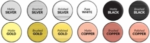 Metal Color Finishes