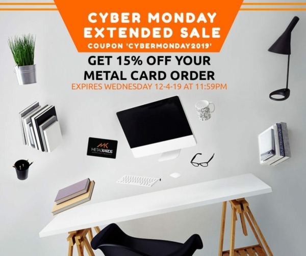Metalkards Cyber Monday Couponfb