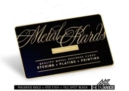 black and gold metal cards