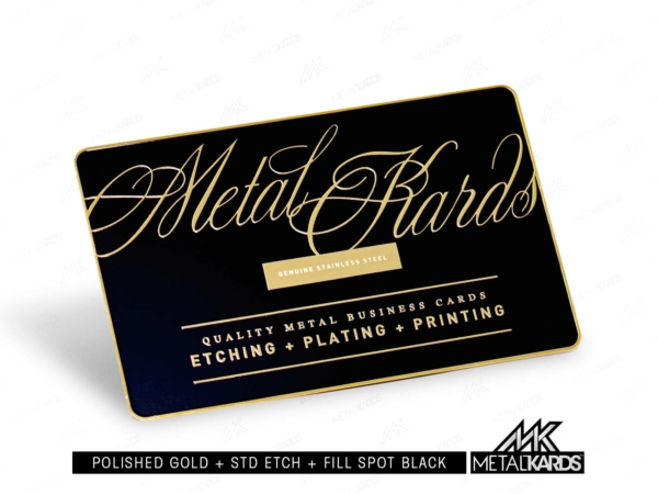 Black And Gold Metal Cards