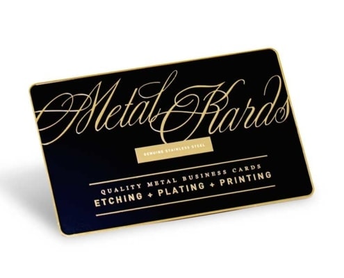black and gold metal cards examples