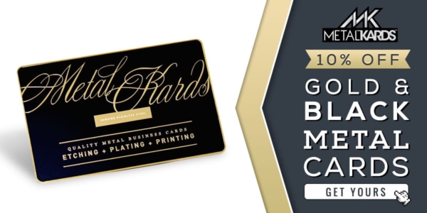 Black And Gold Metal Cards