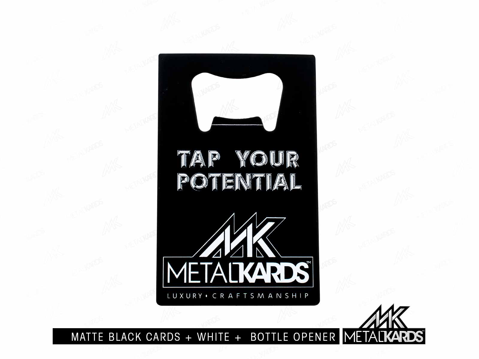 Black Metal Card Bottle Opener Example