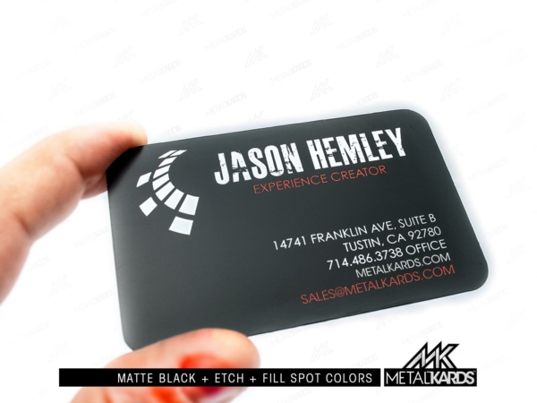 Examples Deep Etch Black Metal Card