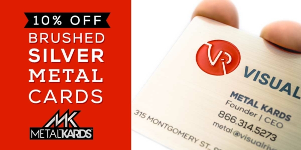 Examples Deep Etch Brushed Silver Card