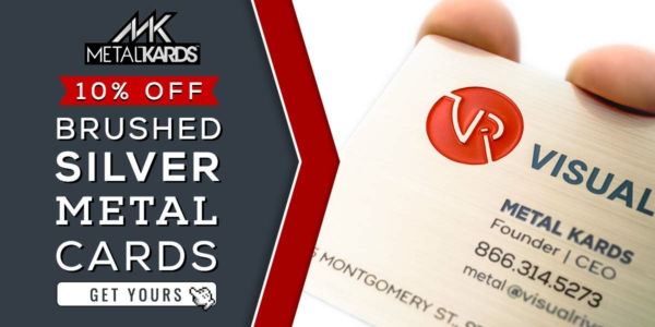 Examples Deep Etch Brushed Silver Card