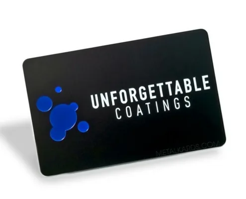Etch Fill Black Metal Card