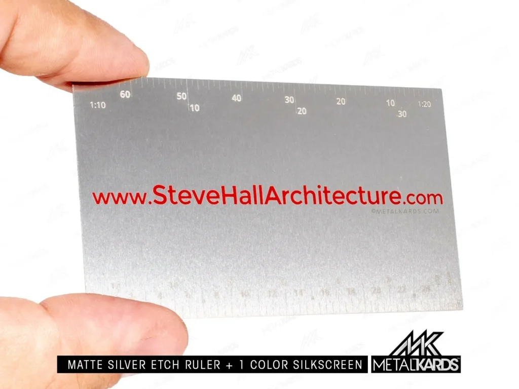 Etch Ruler Metal Card