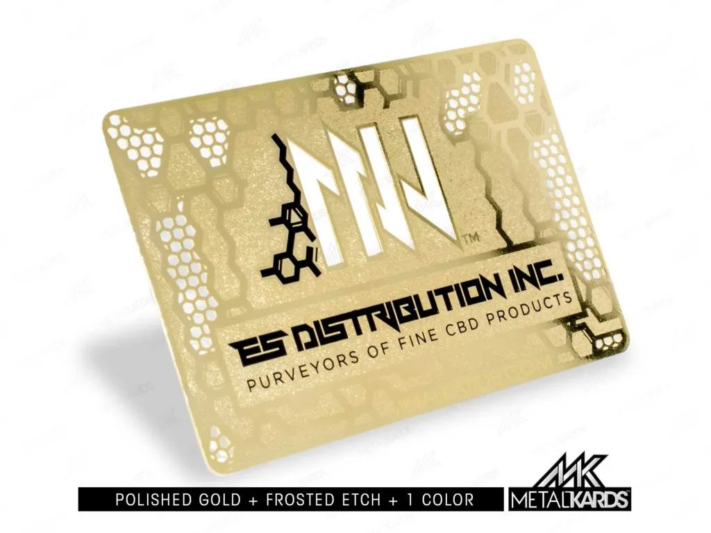Frosted Gold Metal Card