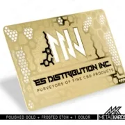 Frosted Gold Metal Card