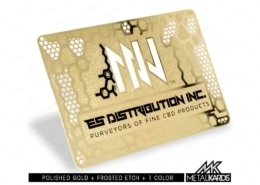 Frosted Gold Metal Card