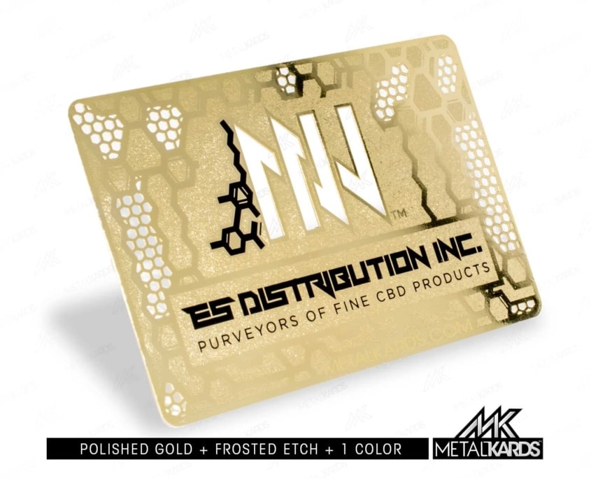 Frosted Gold Metal Card
