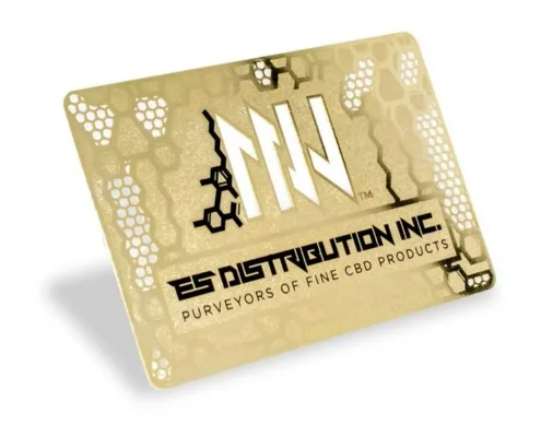 Frosted Gold Metal Card