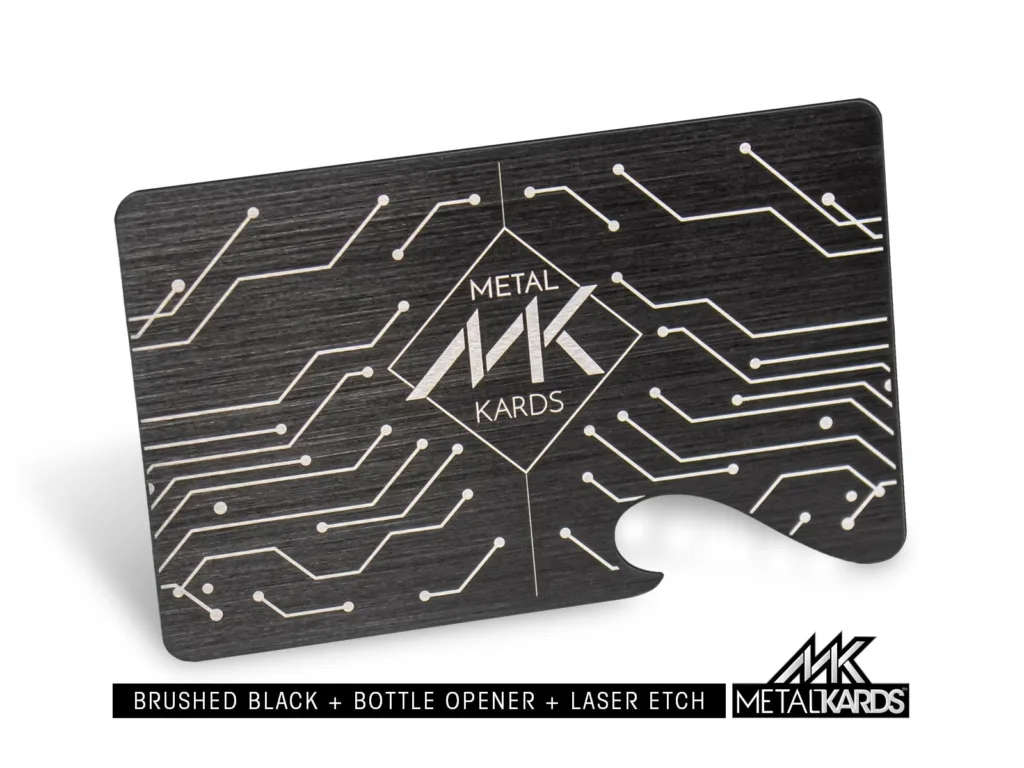 Brushed Black Bottle Opener Card