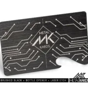 Brushed Black Bottle Opener Card