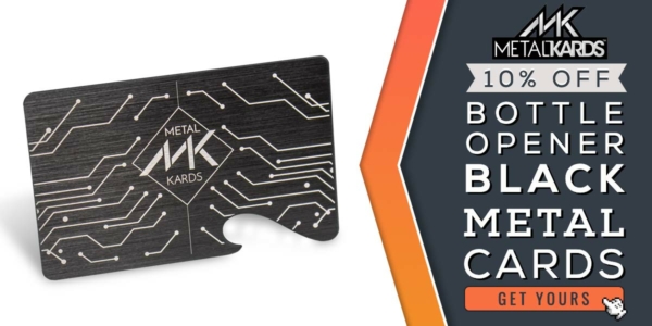 Brushed Black Bottle Opener Card