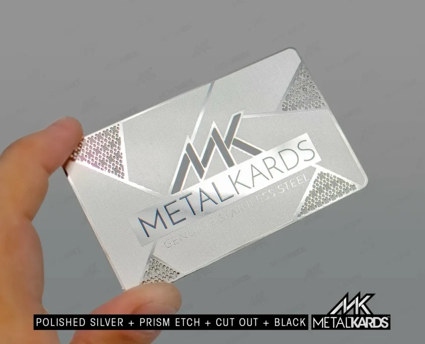 ideas-polished-silver-prism-etch-metal-cards Polished Silver Prism Etch Metal Cards