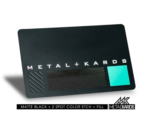2 Color Matte Black Metal Card
