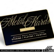 Black And Gold Metal Cards