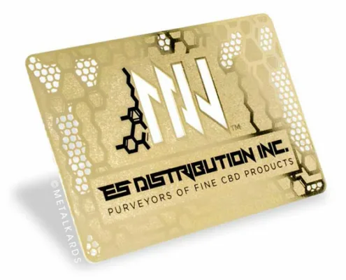Frosted Gold Metal Card
