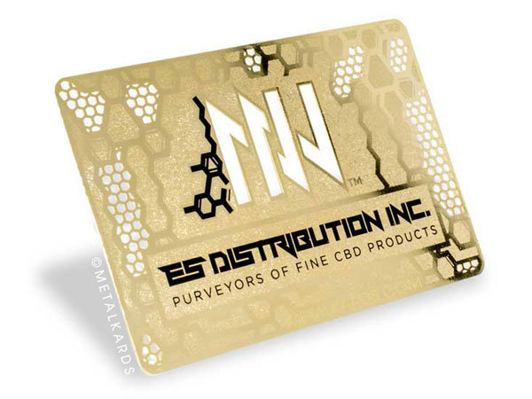 frosted gold metal card
