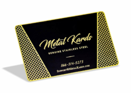 Polished Gold And Black Metal Cards