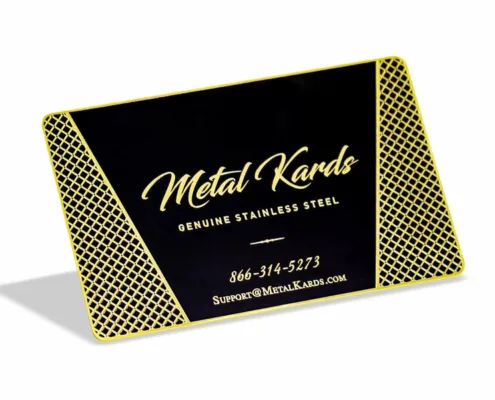 Polished Gold And Black Metal Cards