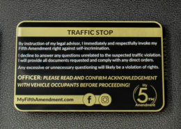 Know Your Rights Metal Business Cards