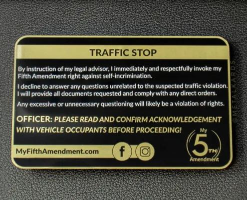 Know Your Rights Metal Business Cards