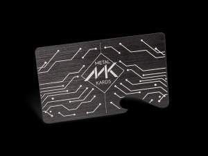 Free Samples Brushed Metal Black Cards