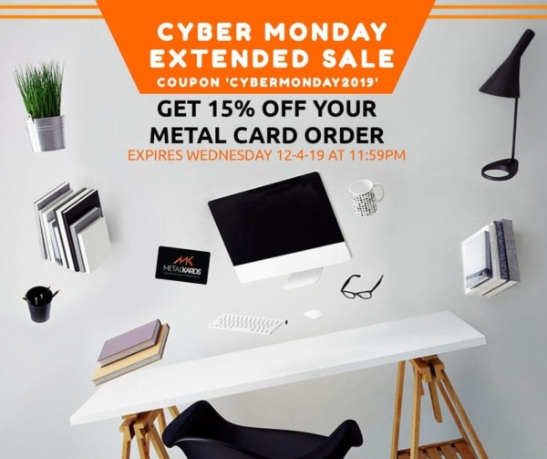 Metalkards Cyber Monday Couponfb