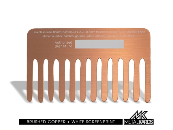 Etched Copper Metal Cards
