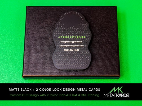Black Green Lock Encryption Card