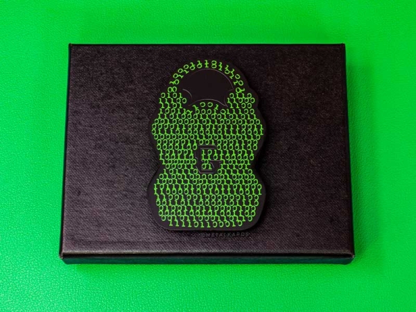 Black Green Lock Encryption Cards