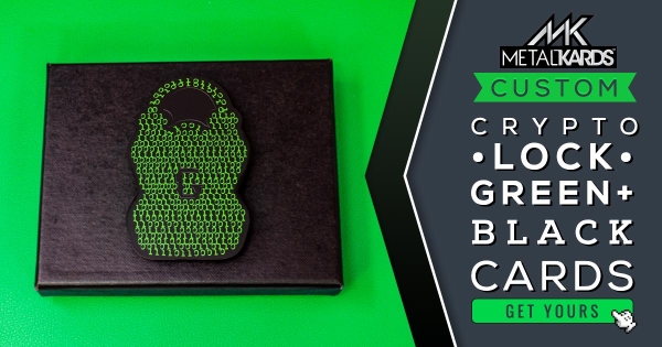 Black Green Lock Encryption Cards