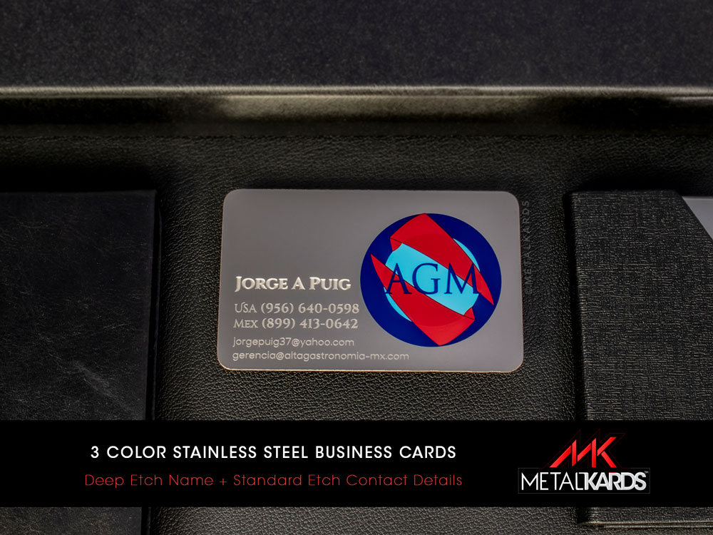 3 Color Stainless Steel Cards