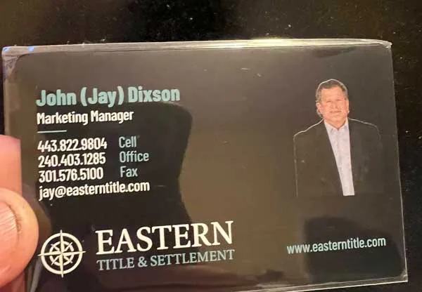 home metal business cards 5starReviews RealEstateTitleMetalCards Real Estate Title Metal Cards