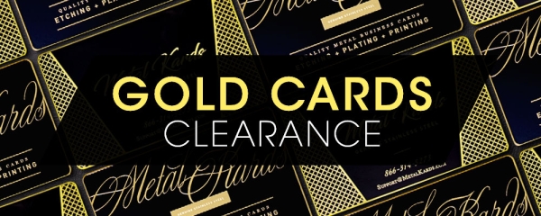 Gold Business Cards Clearance