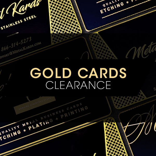 Gold Metal Cards Clearance
