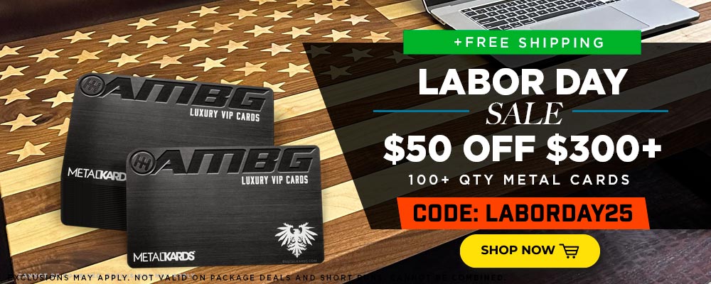 Labor Day 25 Metal Cards Sale