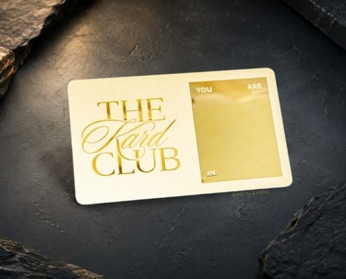 Metallic Gold Lettering Business Cards